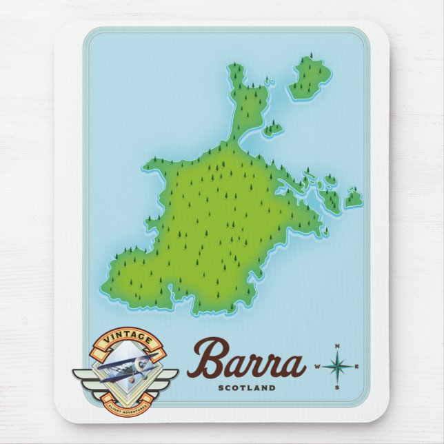 Alfombrilla De Ratón Mapa de la esclusa de Barra (Frente)