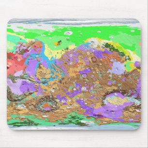 Alfombrilla De Ratón Mapa de la geología de Marte Mousepad