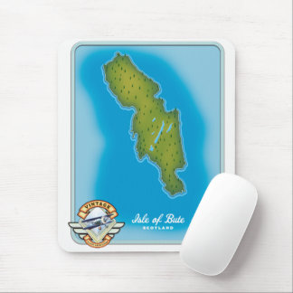 Alfombrilla De Ratón Mapa de la Isla de Bute