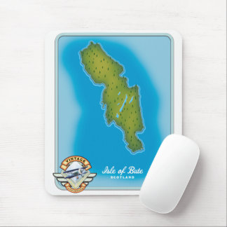 Alfombrilla De Ratón Mapa de la Isla de Bute