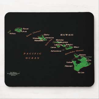 Alfombrilla De Ratón Mapa de la isla de Hawái