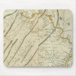 Alfombrilla De Ratón Mapa de la parte más habitada de Virginia, NJ. PA