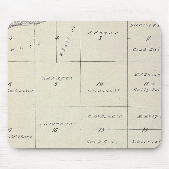 Alfombrilla De Ratón Mapa de la sección del condado de Tulare T23S R22E (Frente)