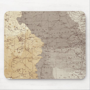 Alfombrilla De Ratón Mapa de las áreas de drenaje de Estados Unidos