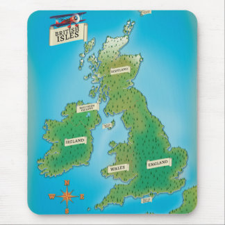 Alfombrilla De Ratón Mapa de las Islas Británicas