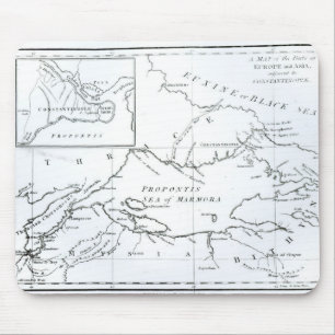 Alfombrilla De Ratón Mapa de las partes de Europa y de Asia