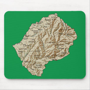 Alfombrilla De Ratón Mapa de Lesoto Mousepad