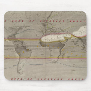Alfombrilla De Ratón Mapa de lluvia hidrográfico