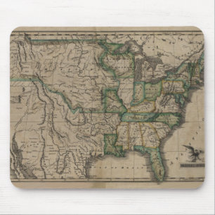 Alfombrilla De Ratón Mapa de los 1823 E.E.U.U.