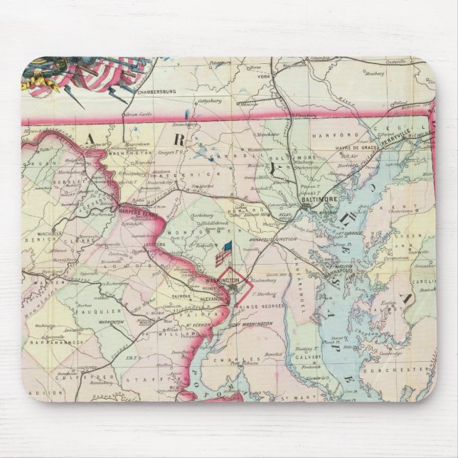 Alfombrilla De Ratón Mapa De Los Asientos De Guerra (Frente)