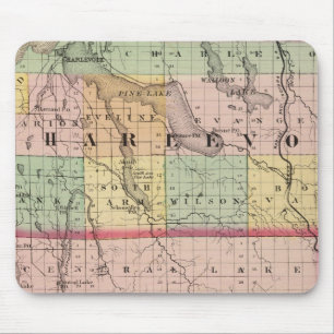 Alfombrilla De Ratón Mapa de los condados de Charlevoix y Antrim, Michi