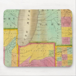 Alfombrilla De Ratón Mapa de los estados de Ohio Indiana e Illinois