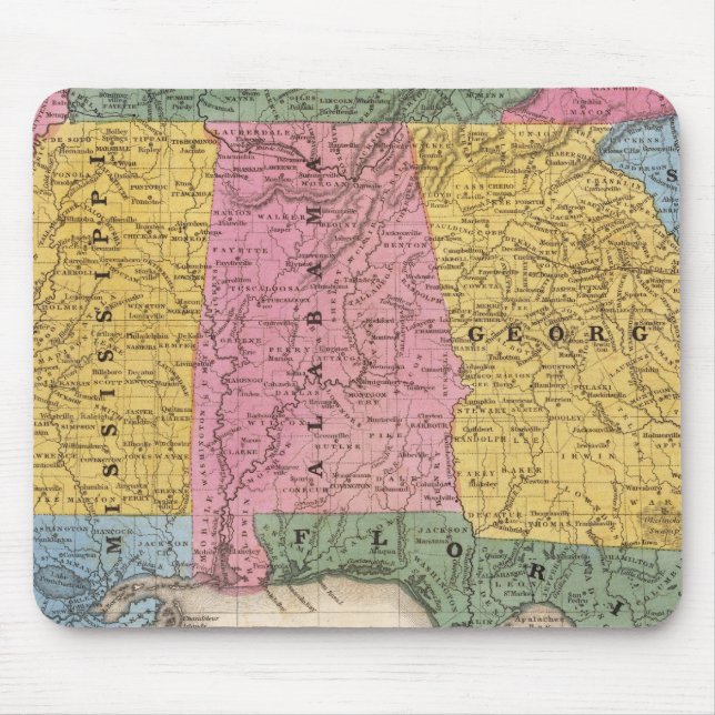 Alfombrilla De Ratón Mapa de los Estados del Sur (Frente)