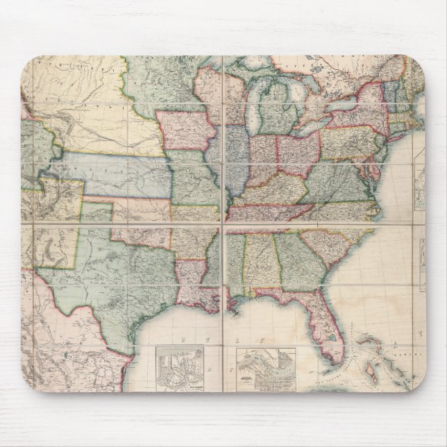 Alfombrilla De Ratón Mapa de los Estados Unidos 3 (Frente)