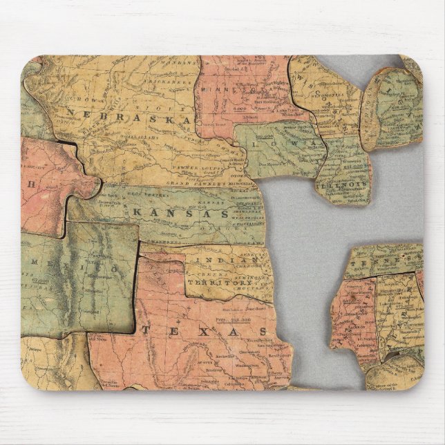 Alfombrilla De Ratón Mapa de los Estados Unidos y Canadá (Frente)
