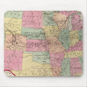 Alfombrilla De Ratón Mapa de los Estados Unidos y territorios