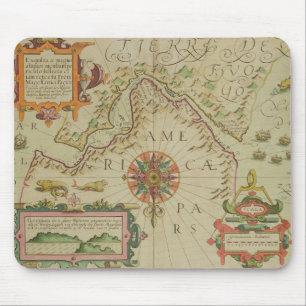 Alfombrilla De Ratón Mapa de los estrechos de Magellan, Patagonia, del