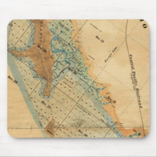 Alfombrilla De Ratón Mapa de los pantanos de sal y las mareas