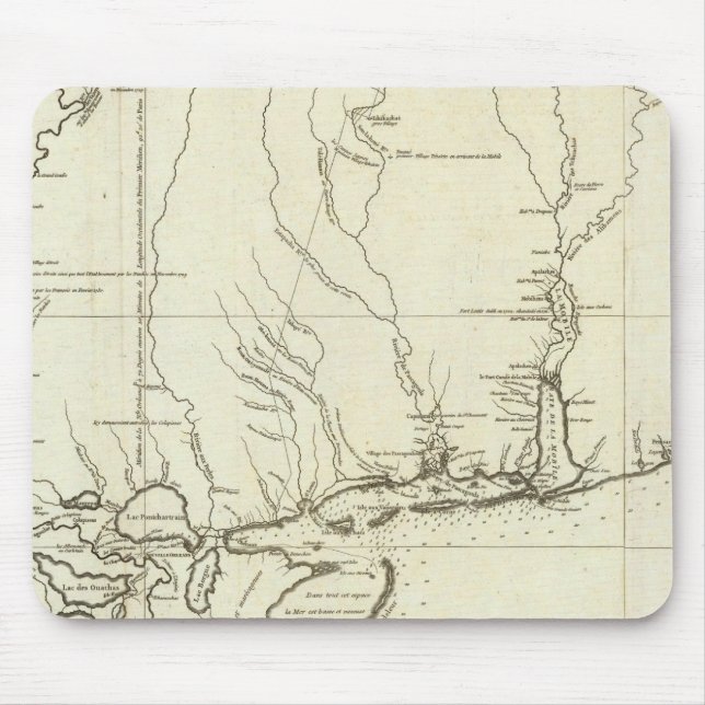 Alfombrilla De Ratón Mapa de Louisiana (Frente)