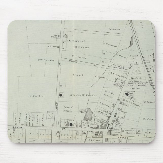 Alfombrilla De Ratón Mapa de Manasquan, Nueva Jersey (Frente)