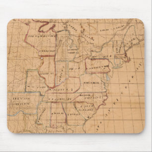 Alfombrilla De Ratón Mapa de manuscritos de época de los Estados Unidos