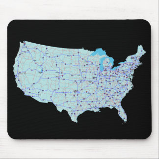 Alfombrilla De Ratón Mapa de Mapa de Estados Unidos
