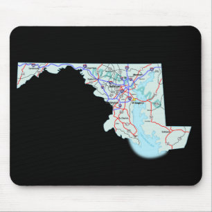 Alfombrilla De Ratón Mapa de Maryland Mousepad