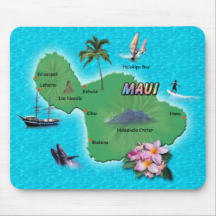 Alfombrilla De Ratón Mapa de Maui