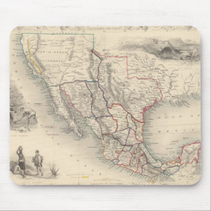 Alfombrilla De Ratón Mapa de México, California y Texas