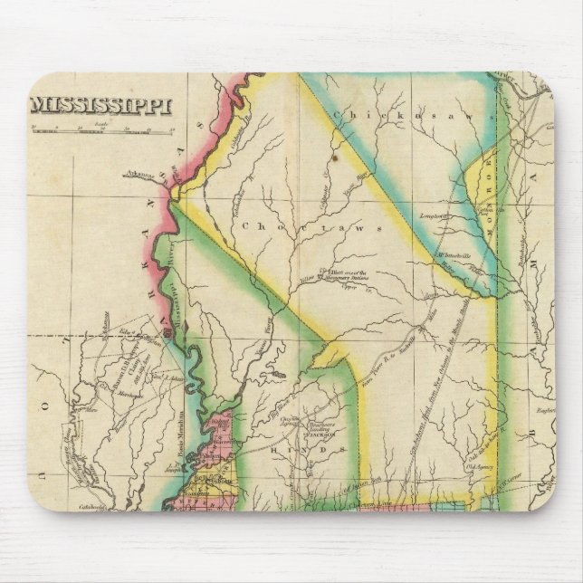 Alfombrilla De Ratón Mapa De Misisipi (Frente)