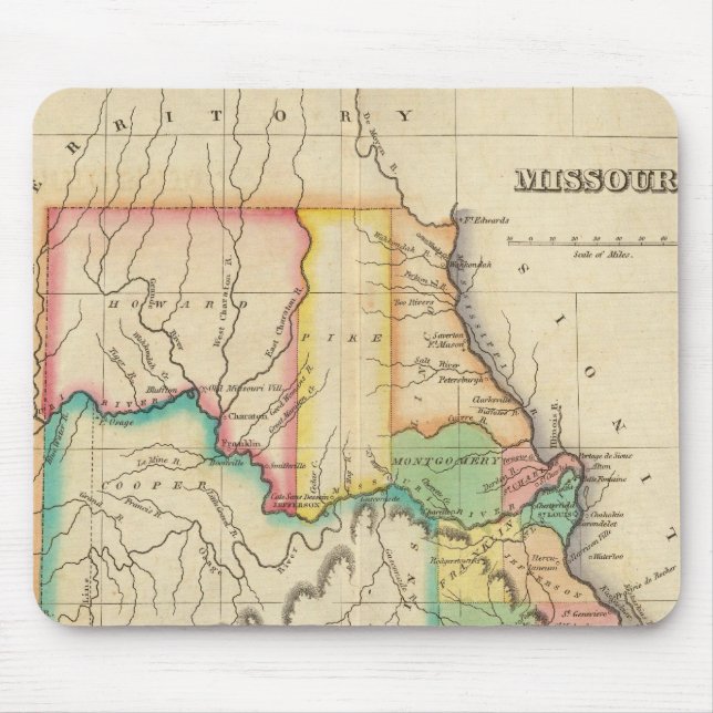 Alfombrilla De Ratón Mapa De Misuri (Frente)