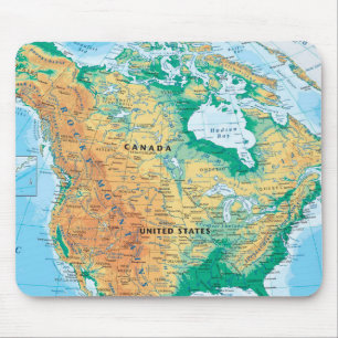 Alfombrilla De Ratón Mapa de Norteamérica