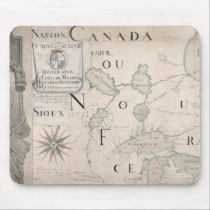 Alfombrilla De Ratón Mapa de Nouvelle-Francia 1699