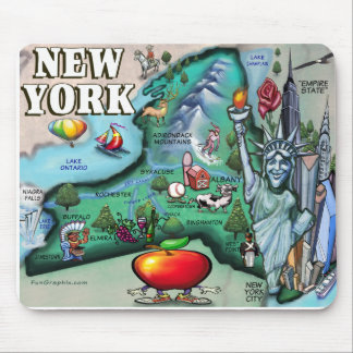 Alfombrilla De Ratón Mapa de Nueva York