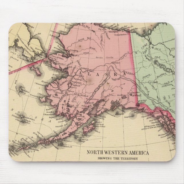 Alfombrilla De Ratón Mapa de NW America de Mitchell (Frente)