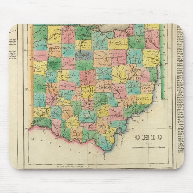 Alfombrilla De Ratón Mapa De Ohio (Frente)