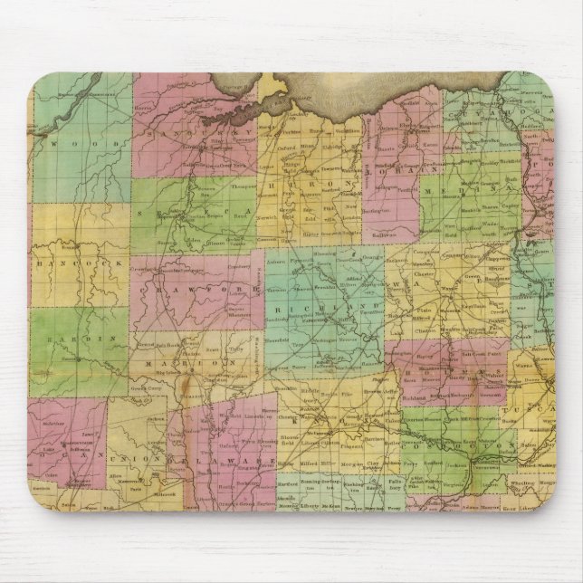 Alfombrilla De Ratón Mapa de Ohio 2 (Frente)