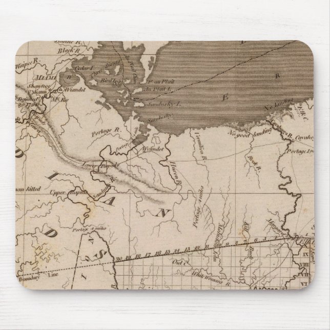 Alfombrilla De Ratón Mapa de Ohio por Arrowsmith (Frente)