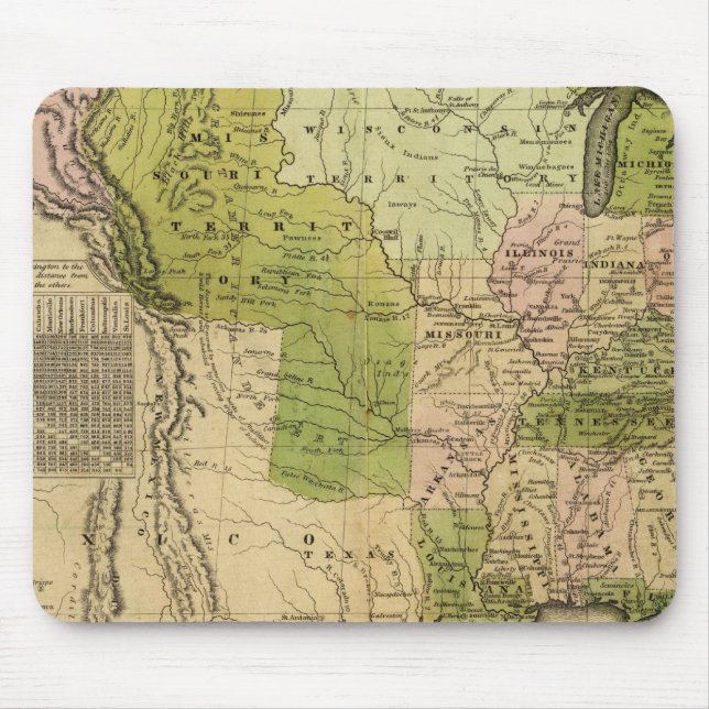 Alfombrilla De Ratón Mapa de Olney de Estados Unidos (Frente)