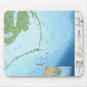 Alfombrilla De Ratón Mapa de Outer Banks