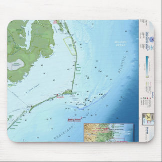 Alfombrilla De Ratón Mapa de Outer Banks
