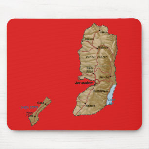 Alfombrilla De Ratón Mapa de Palestina Mousepad