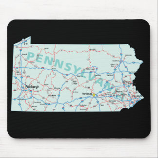 Alfombrilla De Ratón Mapa de Pensilvania Mousepad