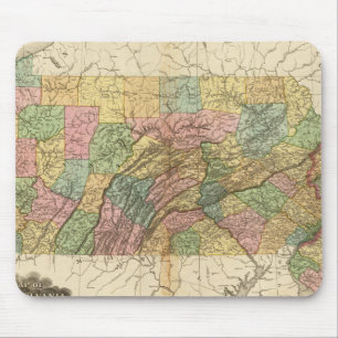 Alfombrilla De Ratón Mapa de Pensilvania y Nueva Jersey