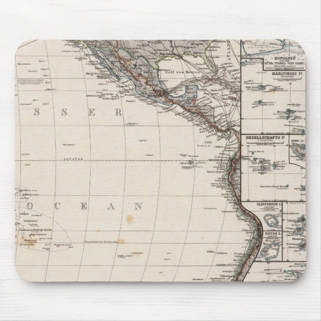 Alfombrilla De Ratón Mapa de Polinesia (Frente)