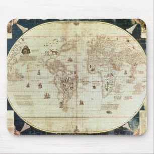 Alfombrilla De Ratón Mapa de Rc C 2487 del mundo, diseñado por