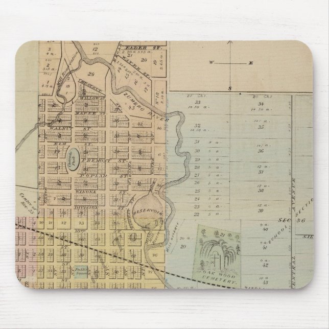 Alfombrilla De Ratón Mapa de Rochester, Minnesota (Frente)