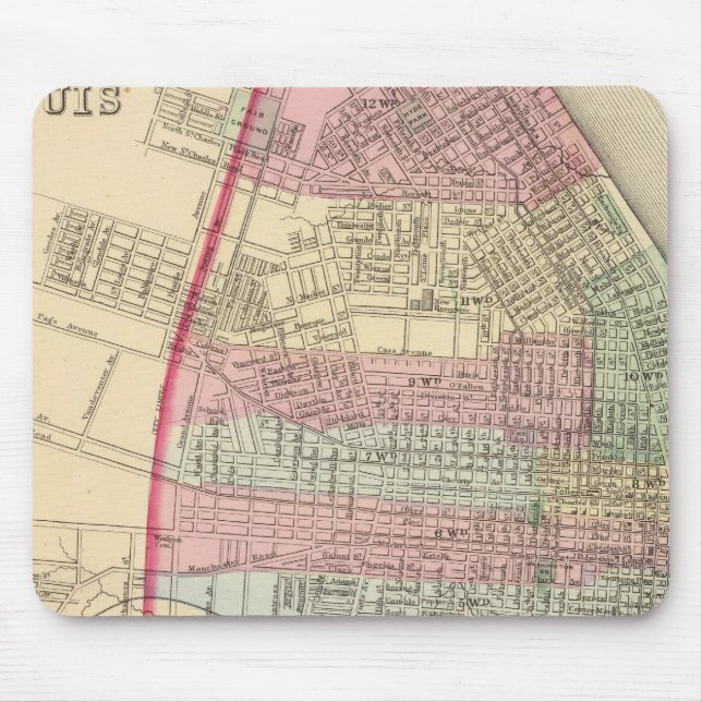 Alfombrilla De Ratón Mapa de San Luis de Mitchell (Frente)