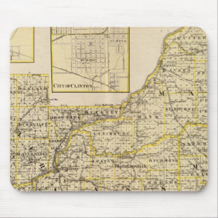 Alfombrilla De Ratón Mapa de Schuyler, Mason, Brown