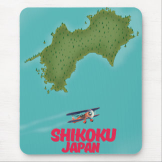 Alfombrilla De Ratón Mapa de Shikoku Japón